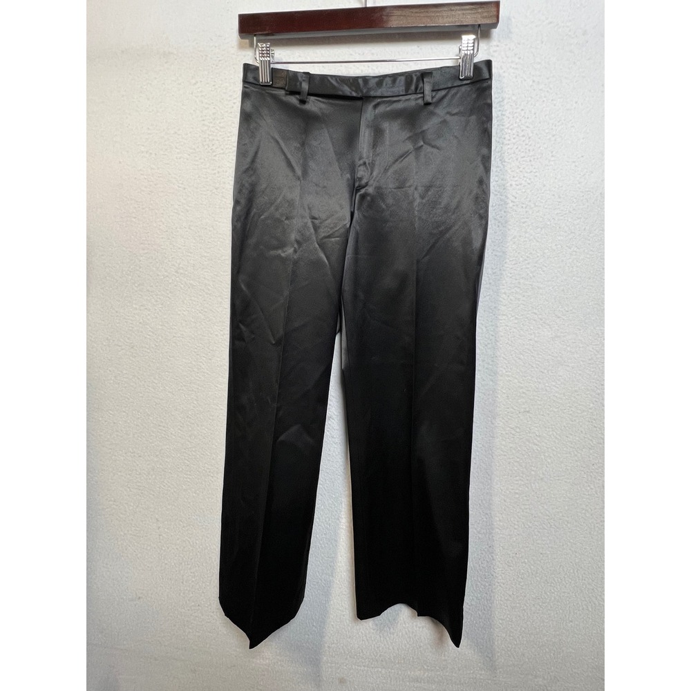 Gap Black Satin Cropped Stretch Trousers Size 1 Evening Dress Pants‎ Y2K capri
